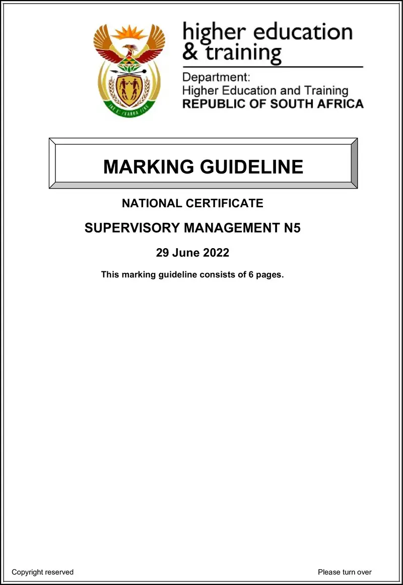 T1700 Supervisory Management N5 MEMO Aug 2022 preview