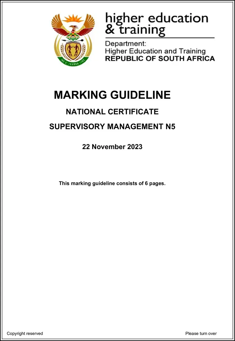 T1700 Supervisory Management N5 Nov MEMO 2023 preview