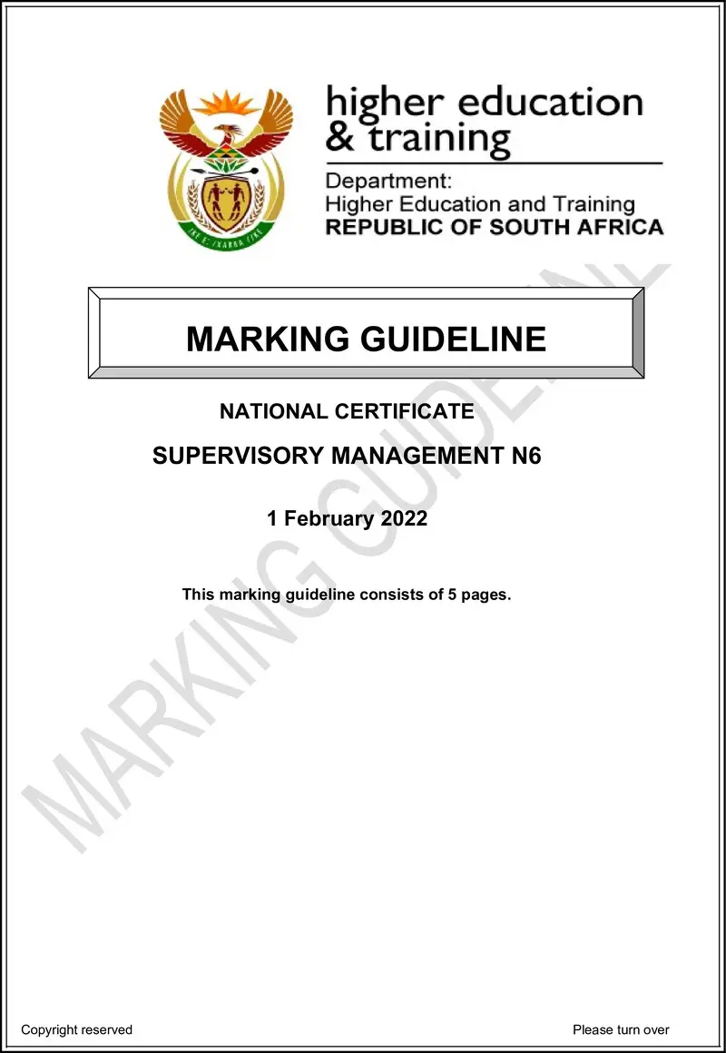 T1710 Supervisory Management N6 MEMO April 2022 preview