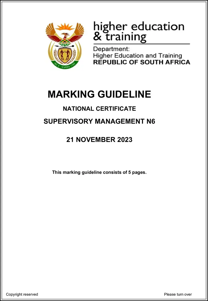 T1710 Supervisory Management N6 MEMO Nov 2023 preview
