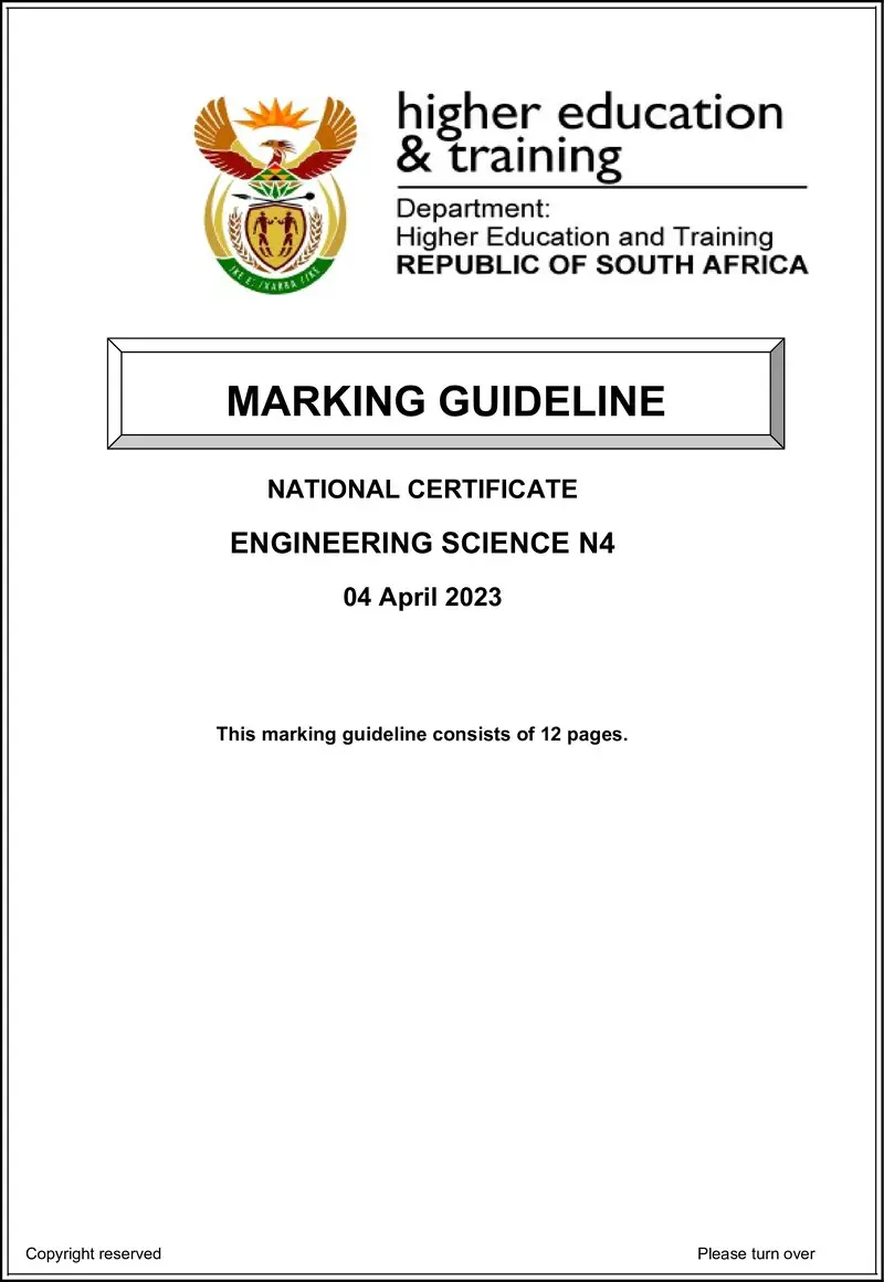 T650 Engineering Science N4 MG April 2023 preview