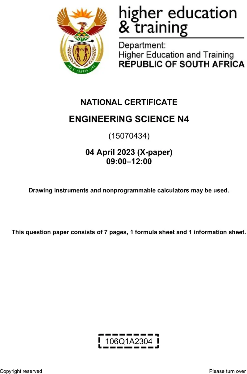 T650 Engineering Science N4 QP April 2023 preview