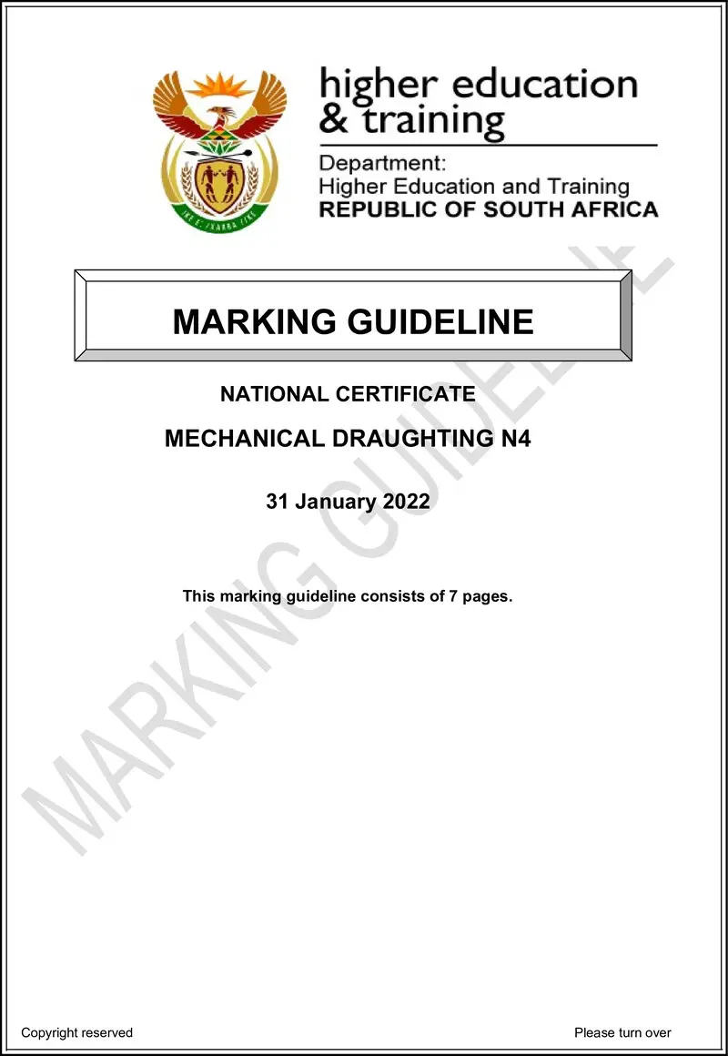 Draughting N4 MEMO April 2022 preview