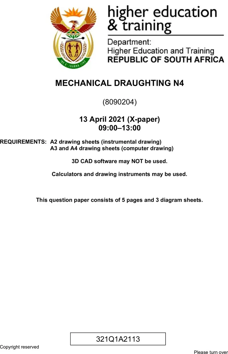 T1070 Mechanical Draughting N4 QP April 2021 preview