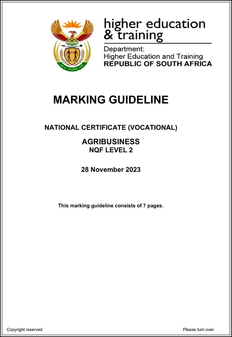 Agribusiness L2 MEMO Nov 2023 preview