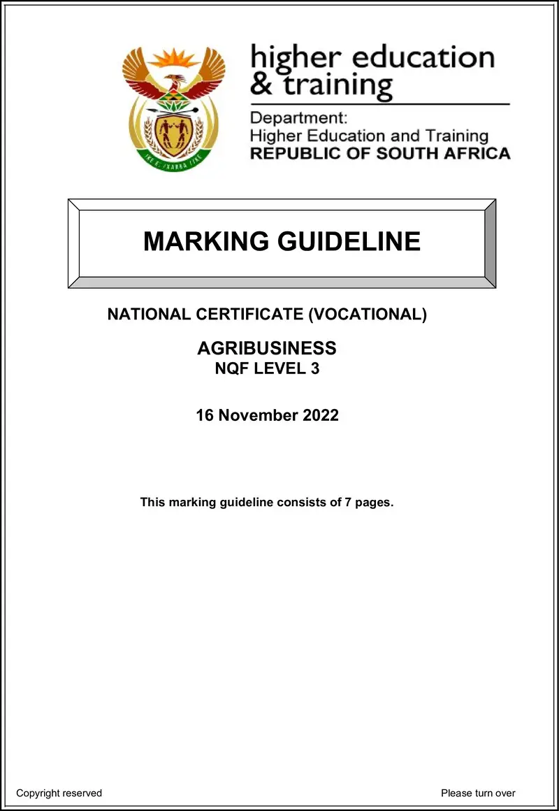 Agribusiness L3 MEMO Nov 2022 Edit preview