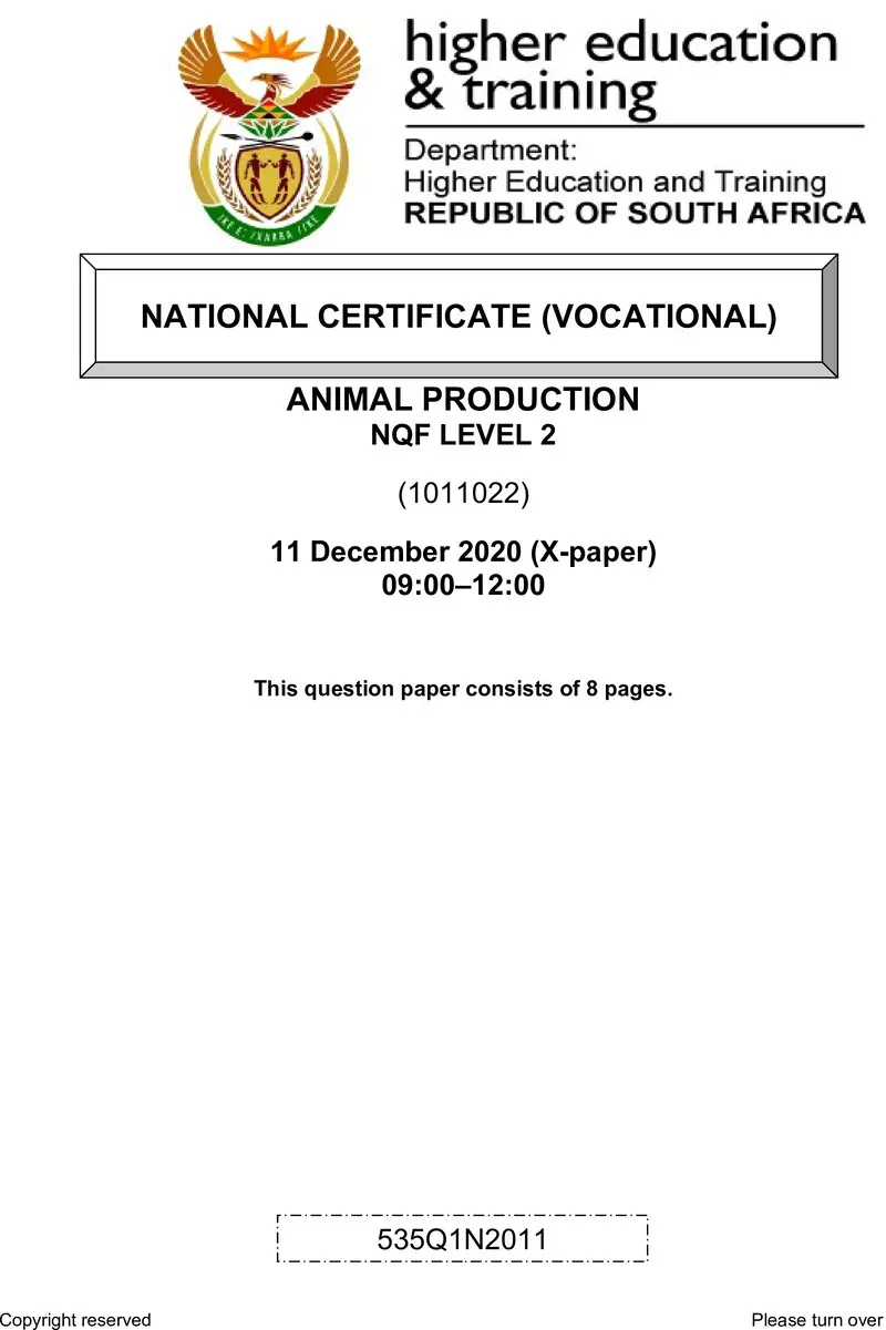 Production L2 QP Nov 2020 preview