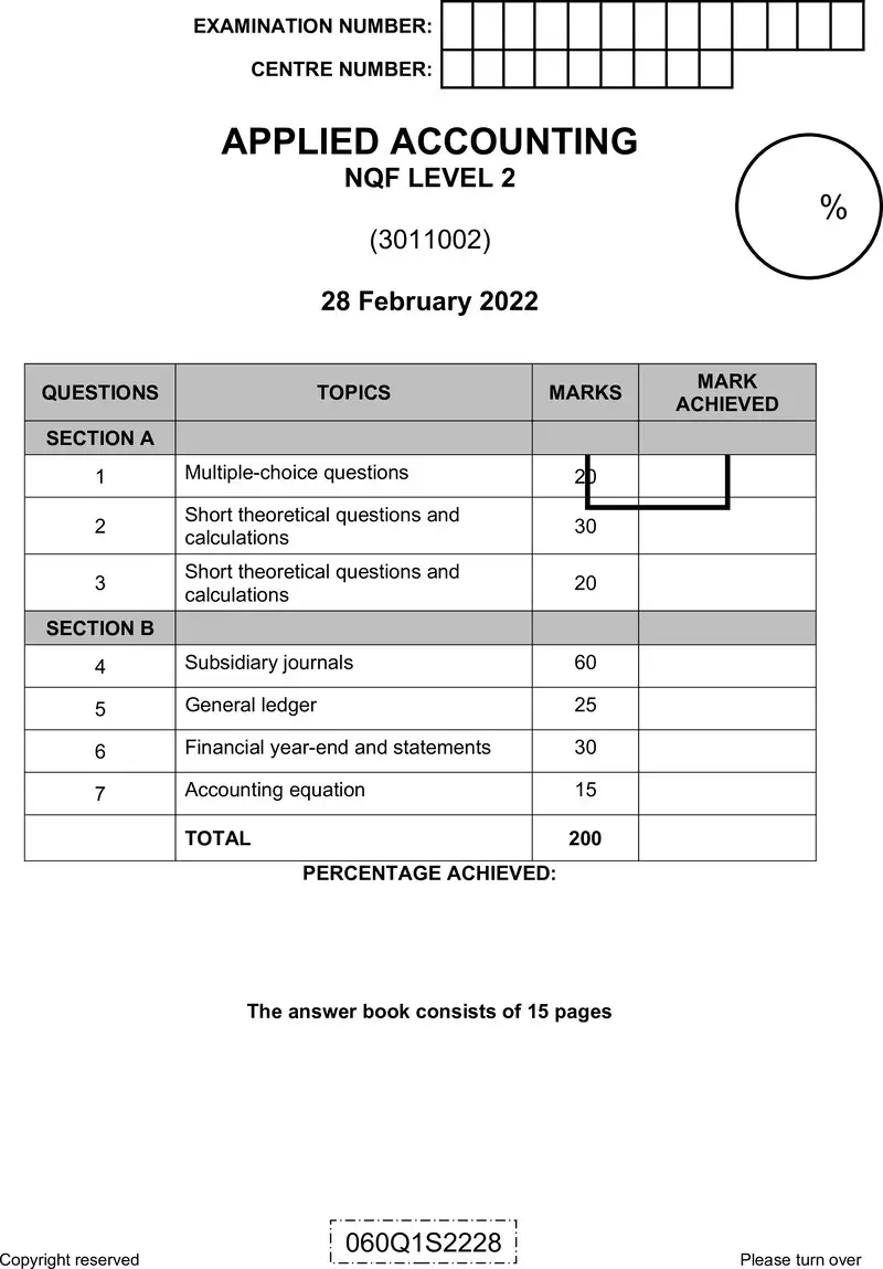Nc170 Applied Accounting L2 Answer Book Supp Feb 2022 cover