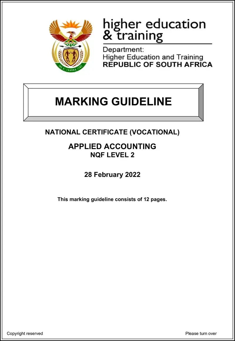 Applied Accounting L2 MEMO Supp Feb 2022 preview