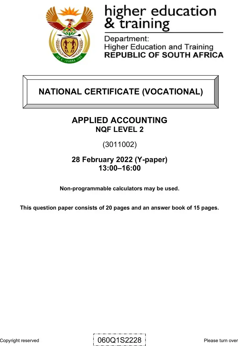 Applied Accounting L2 QP Supp Feb 2022 preview