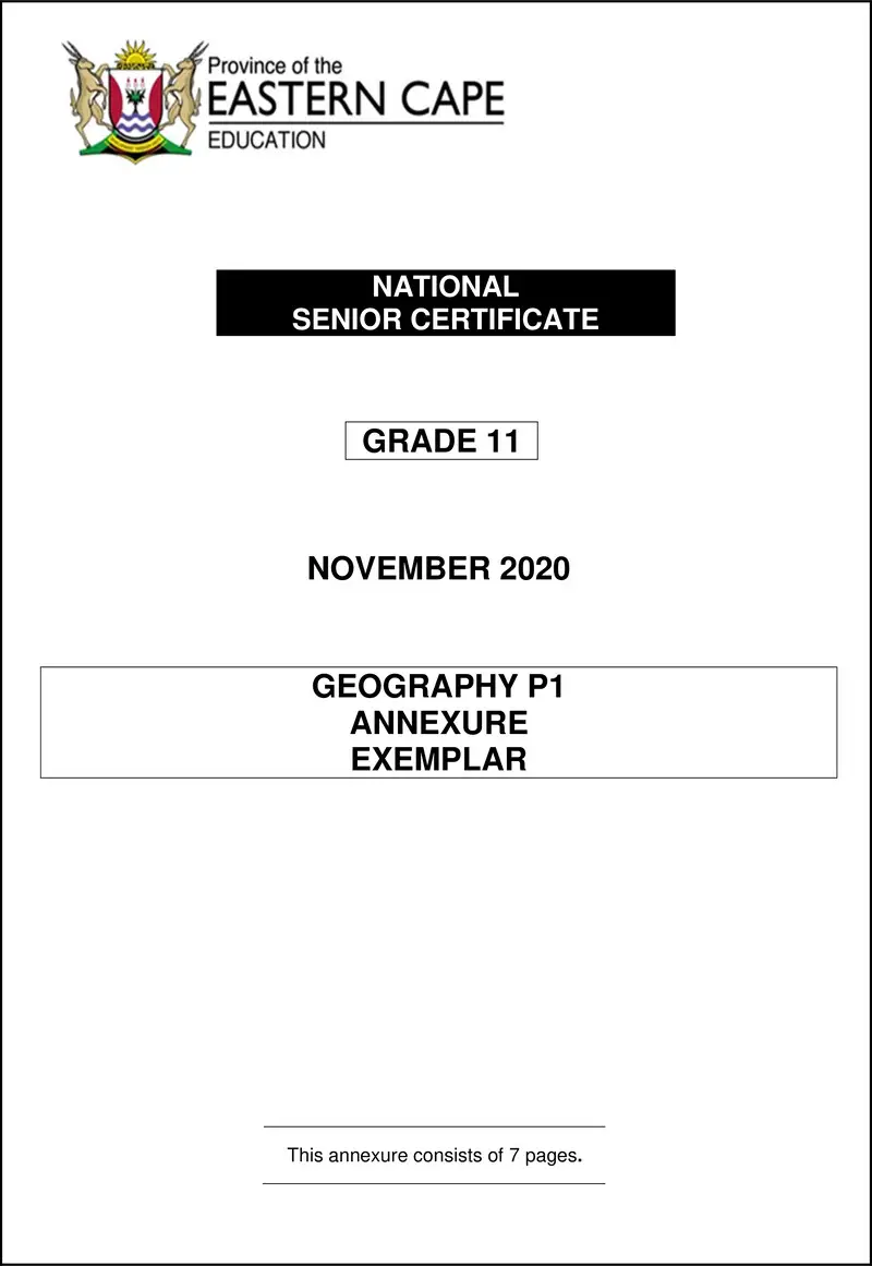 Grade 11 Geography past paper 2007 – geography p1 gr11 annexure nov2020 eng
