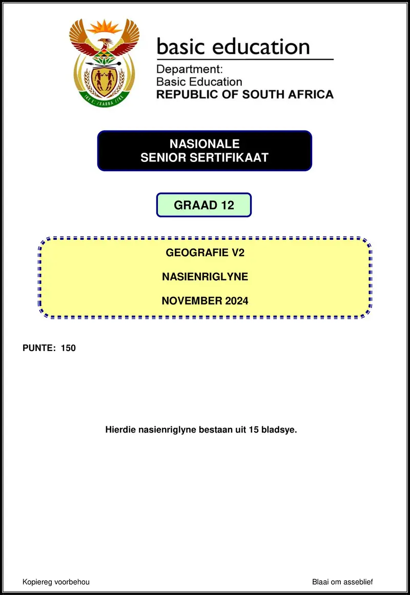 Grade 12 Geography past paper 2024 – geography p2 nov 2024 mg afr gr12