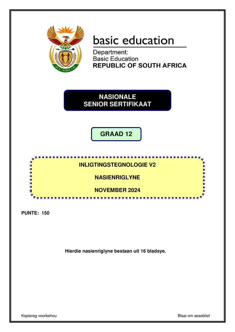 Grade 12 Information Technology past paper 2024 – information technology p2 nov 2024 mg afr gr12