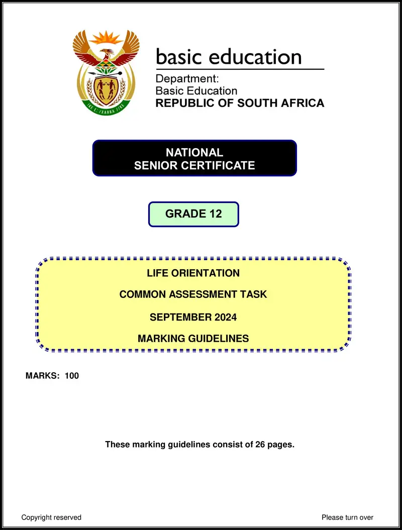 Grade 12 Life Orientation past paper 2024 – life orientation september 2024 mg eng gr12