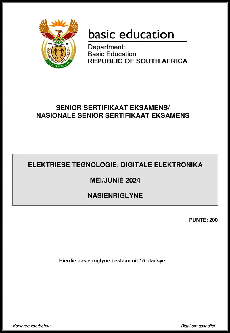 Grade 12 Electrical Technology past paper 2024 – electrical technology may june 2024 digital mg afr gr12