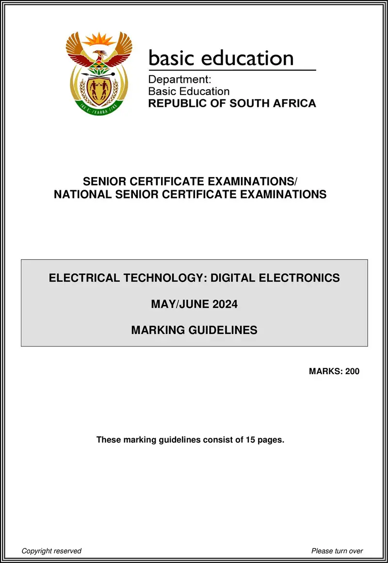 Grade 12 Electrical Technology past paper 2024 – electrical technology may june 2024 digital mg eng gr12