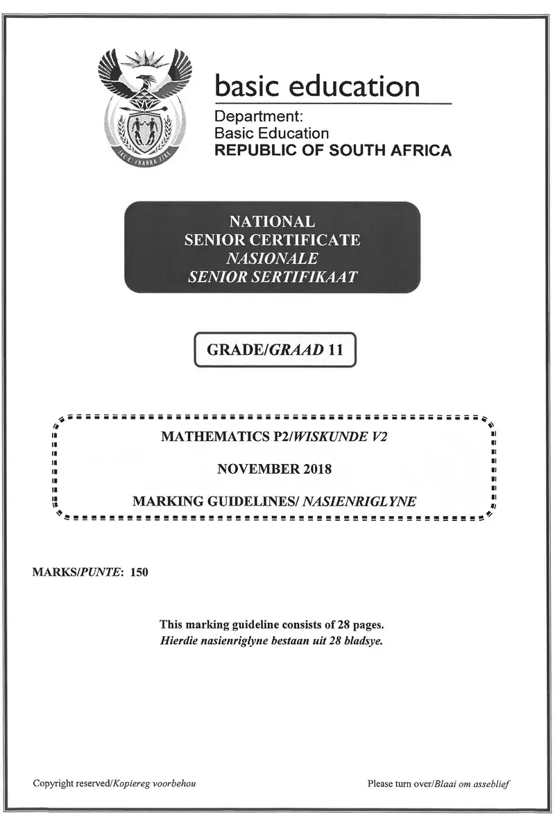 Grade 11 Mathematics past paper 2019 – grade 11 mathematics p1 afr and ng november 2019 qp
