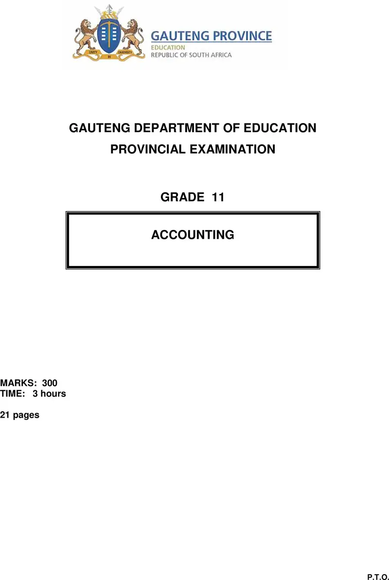 Grade 11 Accounting past paper 2017 – grade 11 provincial exam accounting november 2017 qp