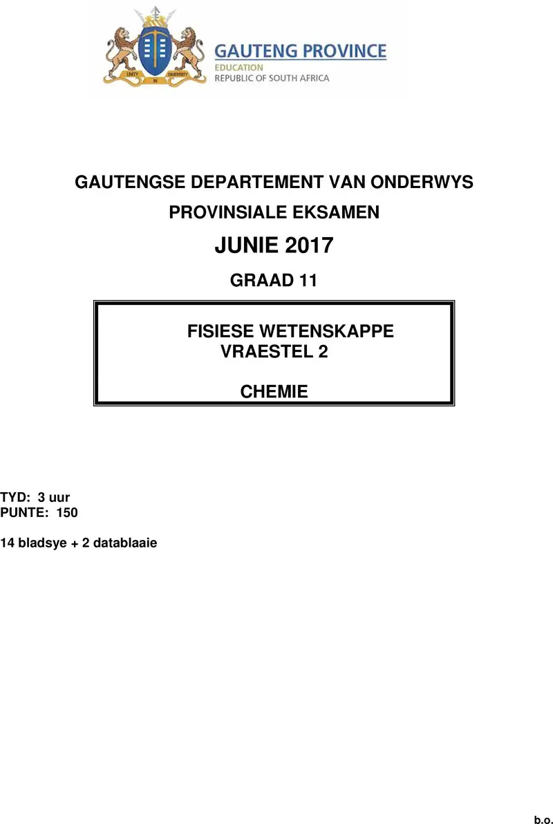 Grade 11 Physical Sciences past paper 2017 – grade 11 provincial exam physical sciences p2 afr june 2017 qp