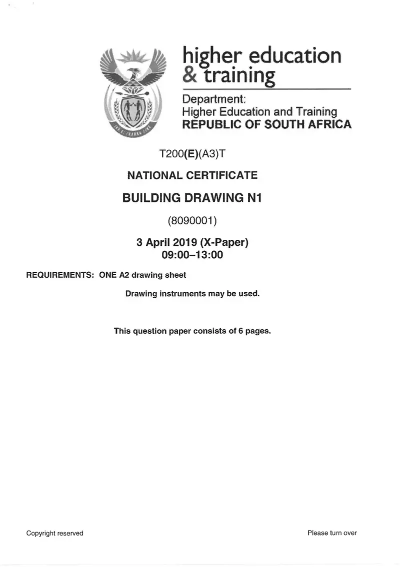 Drawing N1 Exam Paper 1 2019 preview
