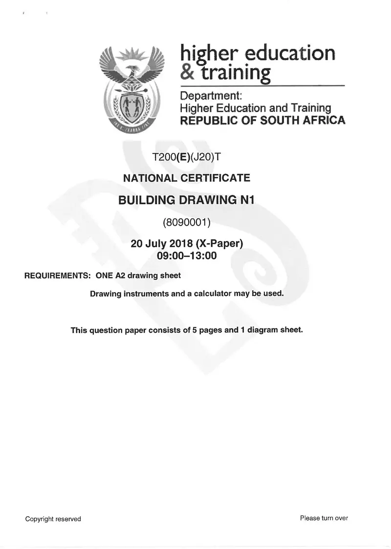 Drawing N1 Exam Paper 2 2018 preview