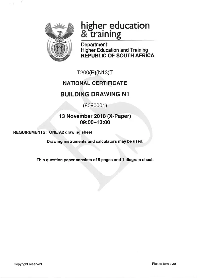 Drawing N1 Exam Paper 3 2018 preview