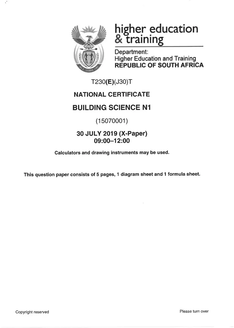 Science N1 Exam Paper 2 2019 preview