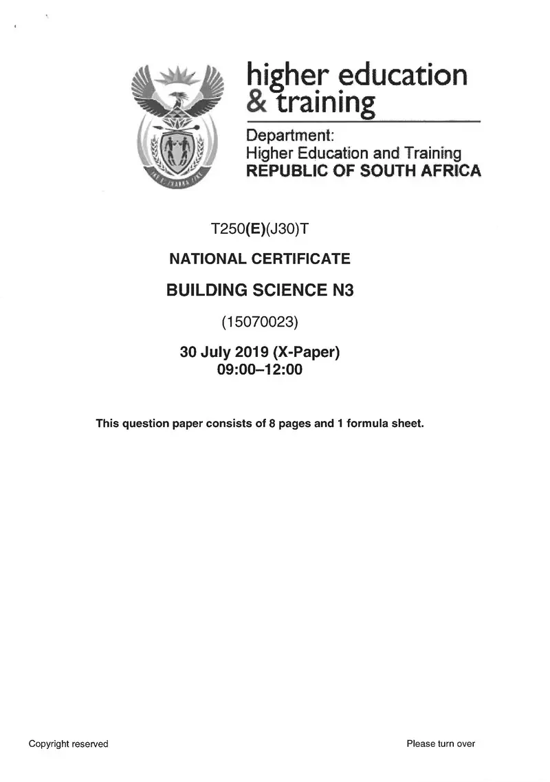 Science N3 Exam Paper 2 2019 preview