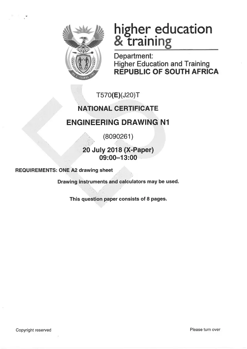 Drawing N1 Exam Paper 2 2018 preview