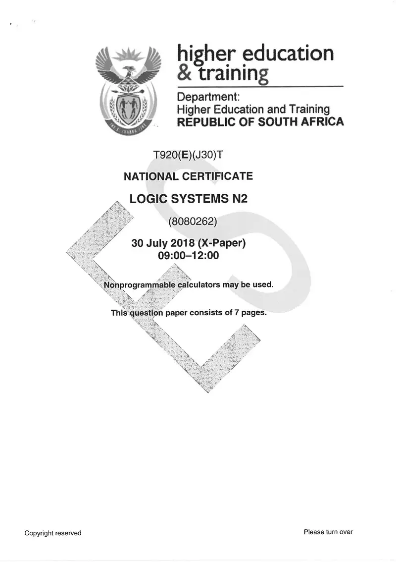 Systems N2 Exam Paper 2 2018 preview