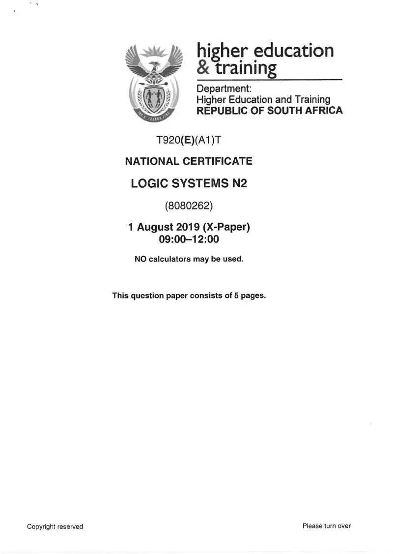 Systems N2 Exam Paper 2 2019 preview