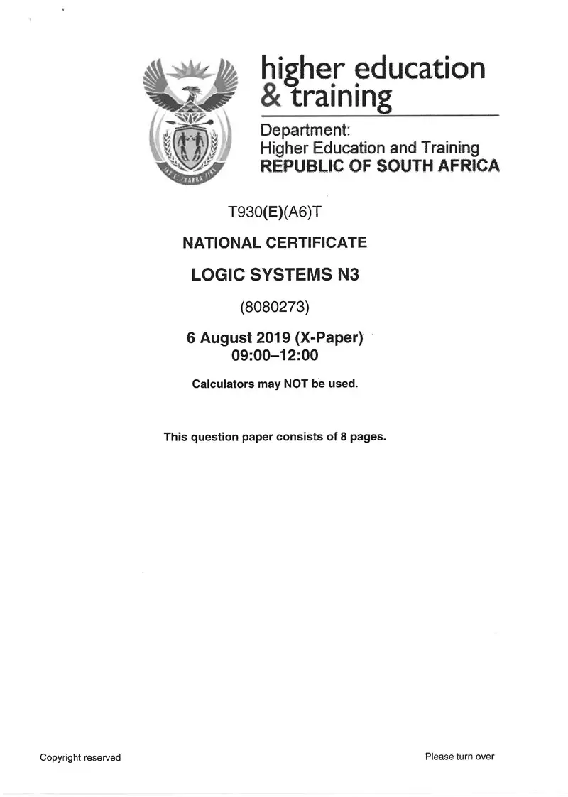 Systems N3 Exam Paper 2 2019 preview