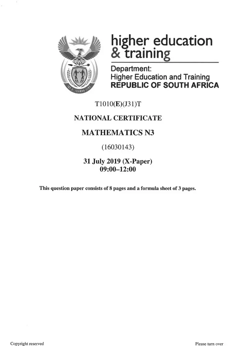 N3 Exam Paper 2 2019 preview