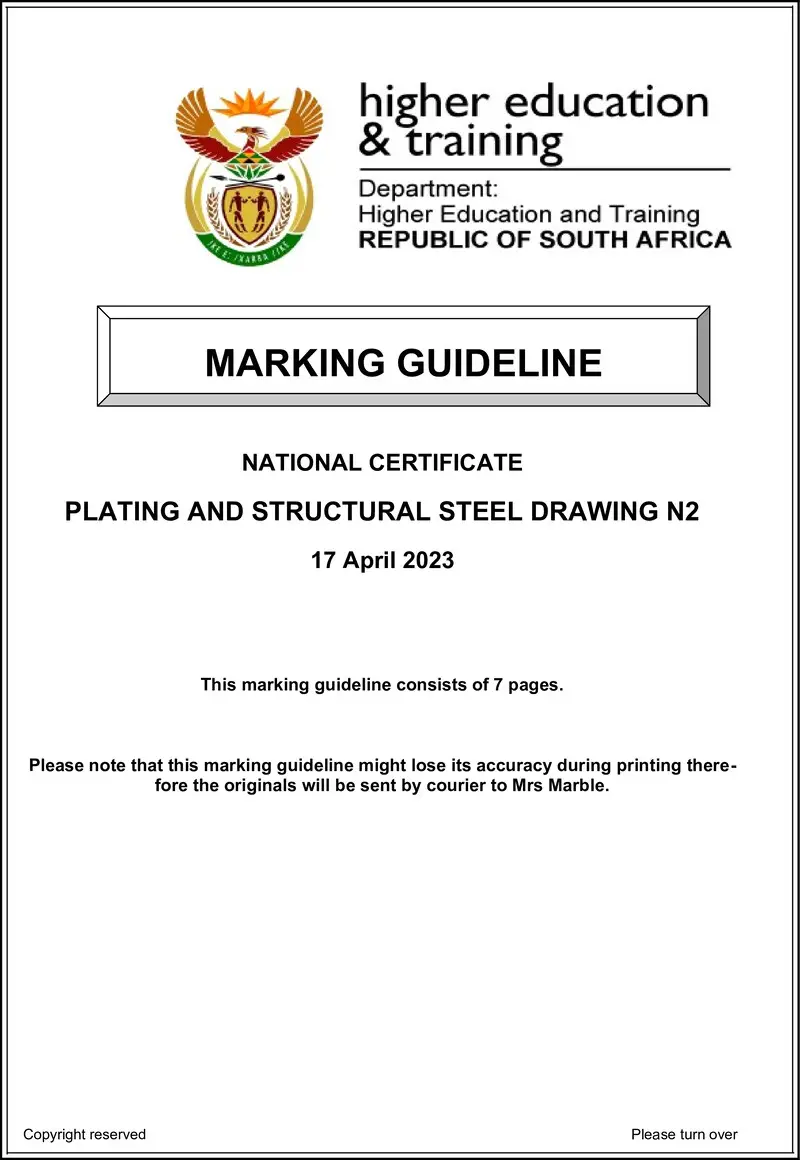 T1340 Plating And Structural Steel Drawing N2 MEMO April 2023 Sign Off preview