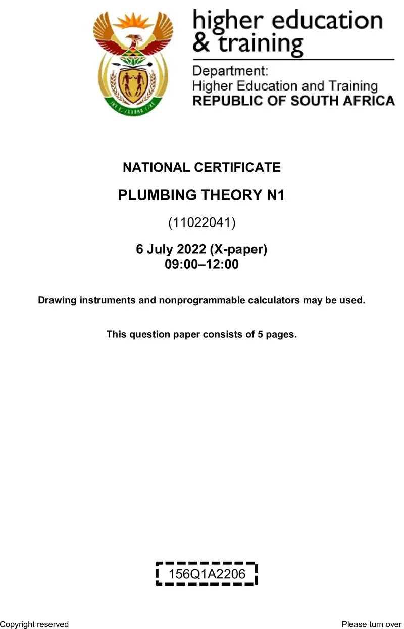 T1370 Plumbing Theory N1 QP Aug 2022 preview