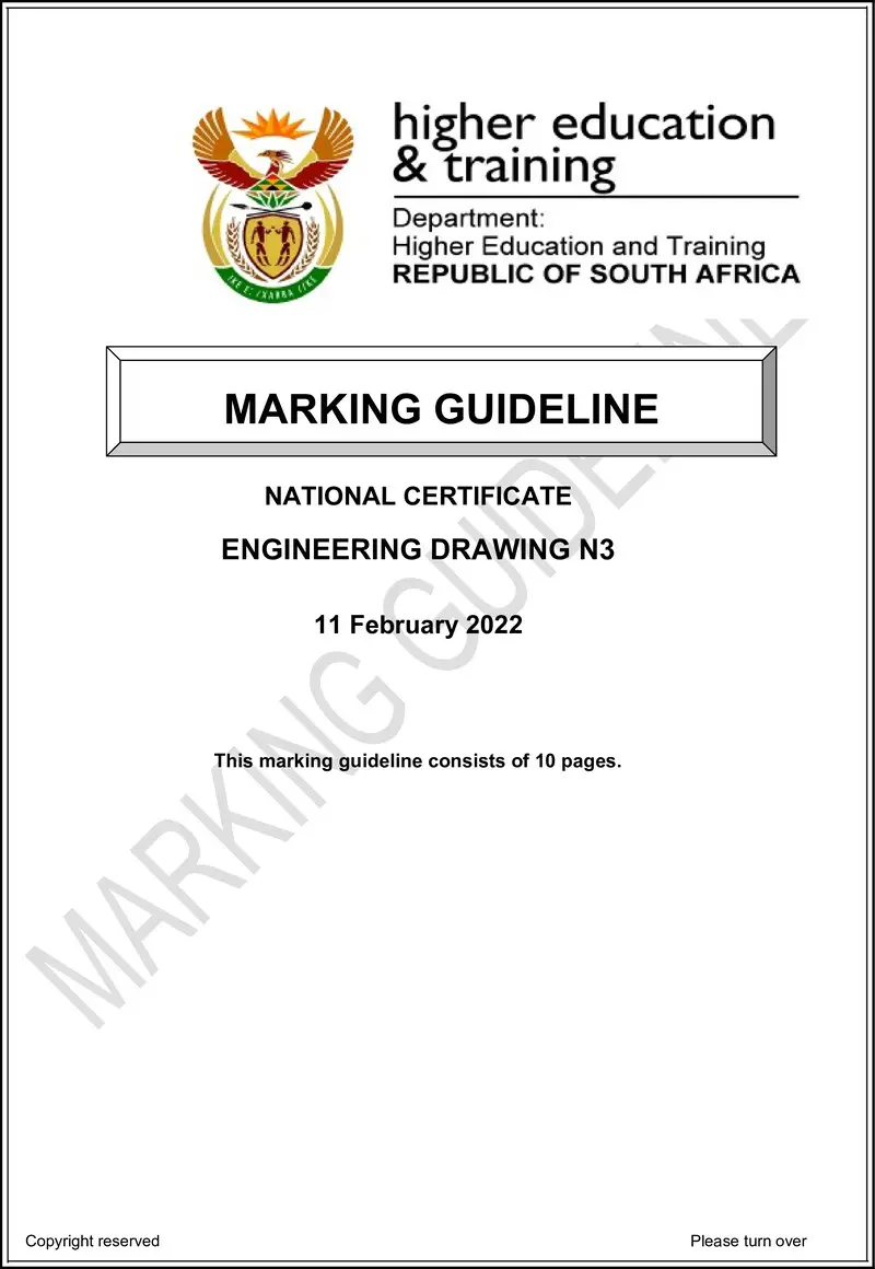 T590 Engineering Drawing N3 MEMO April 2022 preview