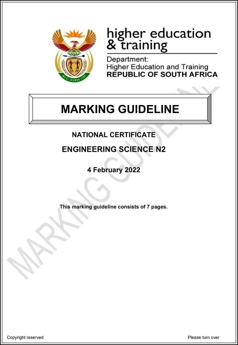 T630 Engineering Science N2 April 2022 MG Sign Off preview