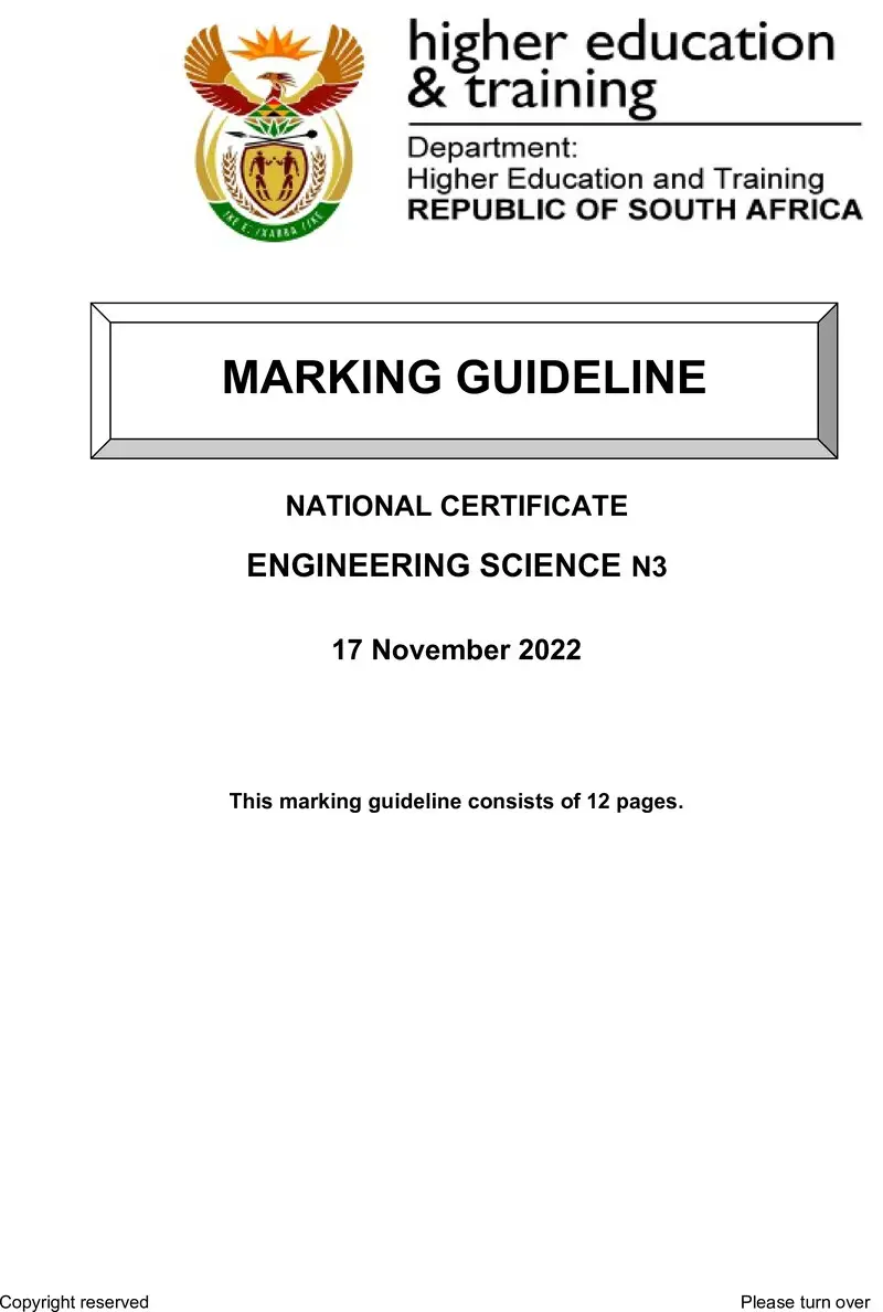 T640 Engineering Science N3 MG Nov 2022 Final preview