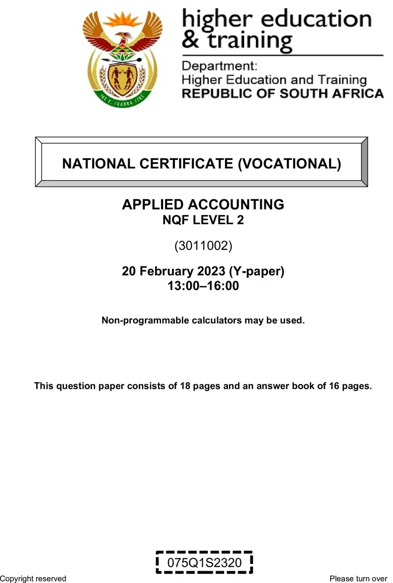Accounting L2 QP Supp Feb 2023 preview