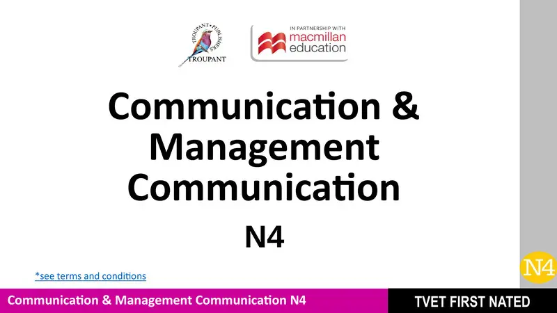 Communication And Management Communication N4 Module 12 Lg cover