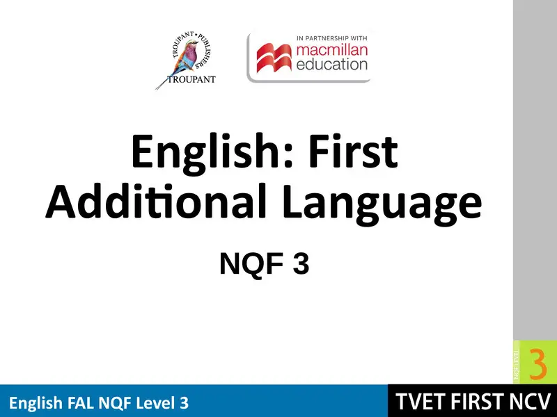 English Fal Level 3 Module 4 Lg cover