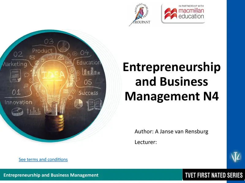 Entrepreneurship And Business Management N4 Module 2 Lg cover