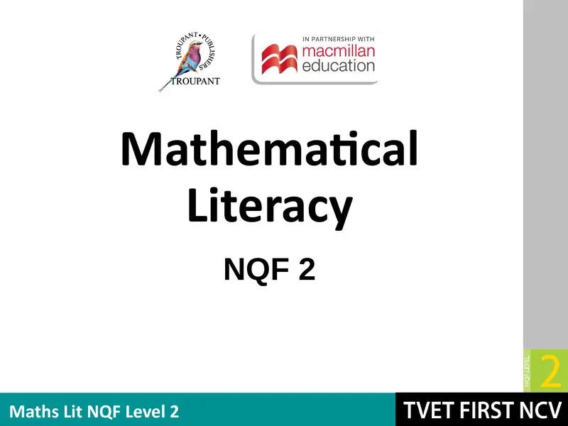 Mathematical Literacy Level 2 Module 15 Lg cover