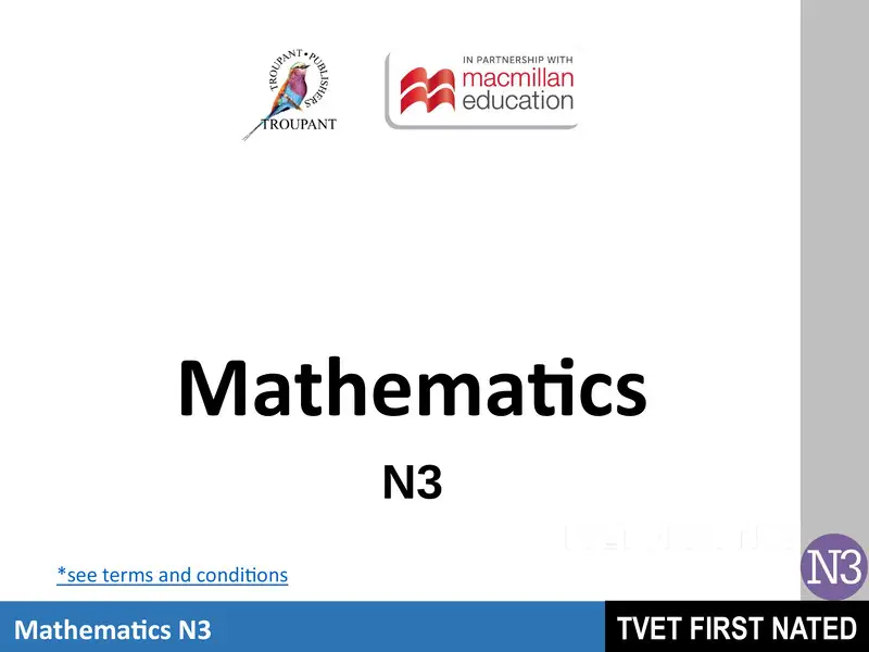 Maths N3 Module 8 Lg cover