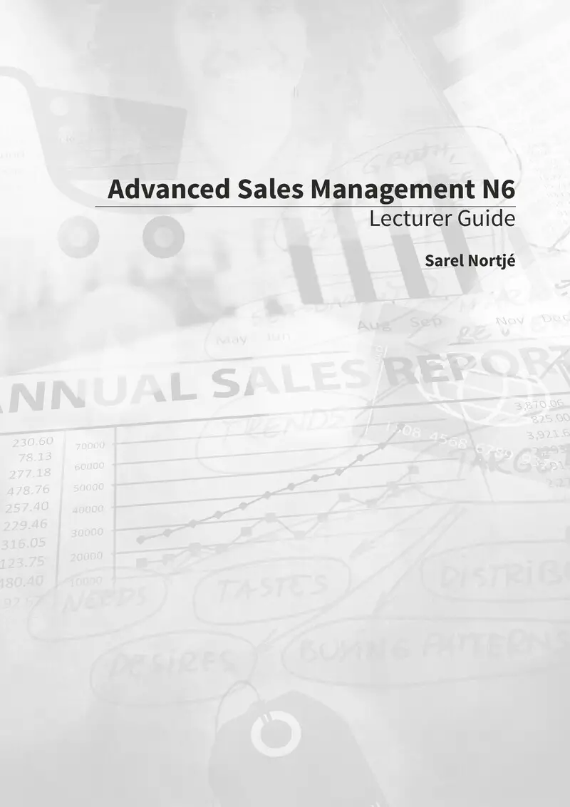 Advanced Sales Management Lecturer Guide N6 cover