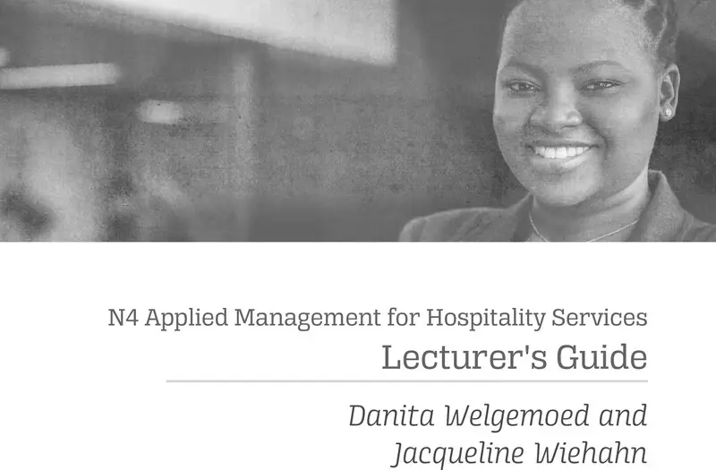Applied Management For Hospitality Services Lecturer Guide N4 cover