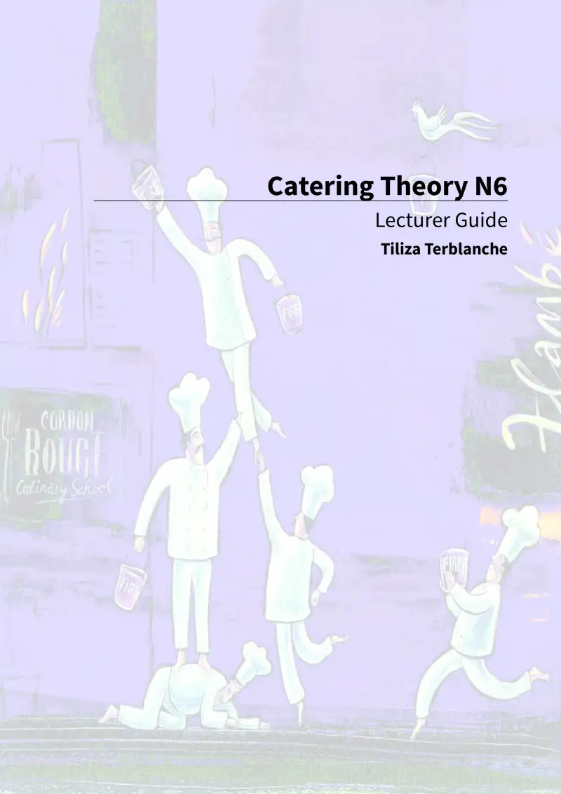 Catering Theory Lecturer Guide N6 cover