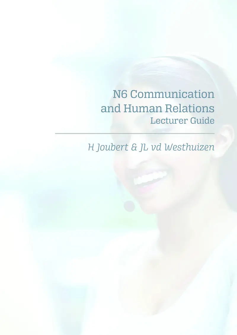 Communication Human Relations Lecturer Guide N6 cover