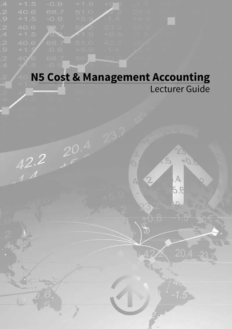 Cost And Management Accounting Lecturer Guide N5 cover