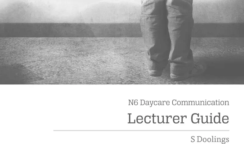 Daycare Communication Lecturer Guide N6 cover